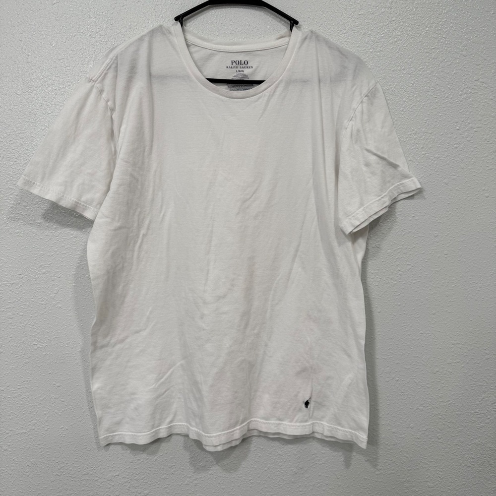 Polo Ralph Lauren Classic Fit White Crew Neck T Shirt Men's L G G